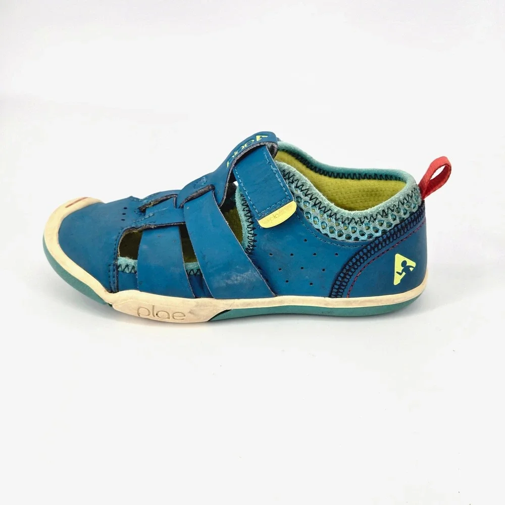 Plae Kids Sam 2.0 Blue Water Friendly Outdoor Sports Sandals Shoes Size 12.5